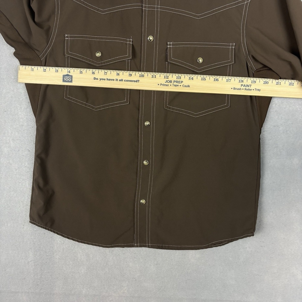 Club Ride Pearl Snap Shirt Men’s Small Brown New West MTB Biking Cycling Vented - Picture 4 of 9